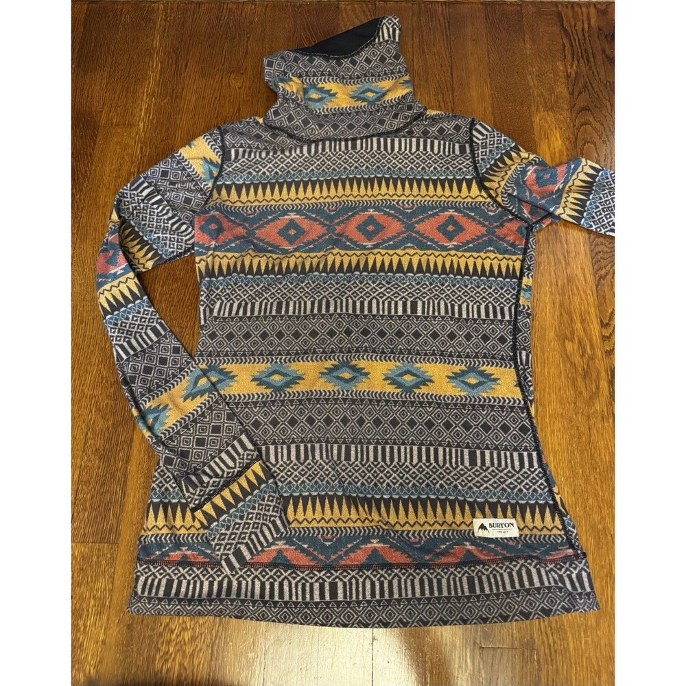 Burton Womens Midweight Long Neck Base Layer Tahoe Freya Weave (Measures Size M)